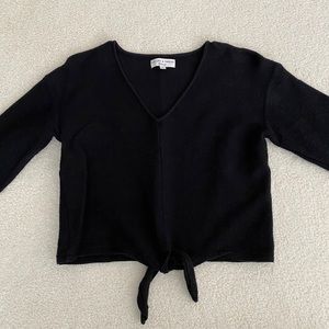 Madewell Texture&Thread Long-Sleeve Tie-Front Top